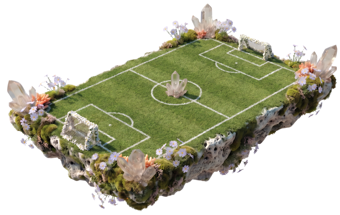 Decorative football field