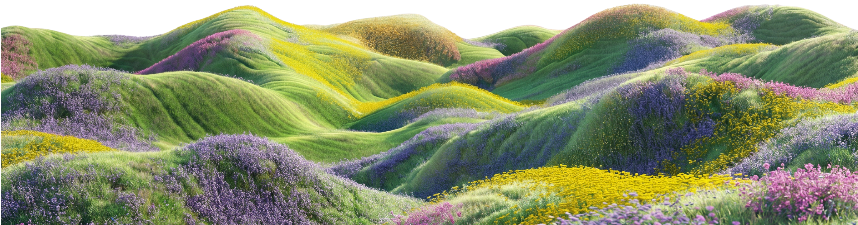 Decorative colorful hills